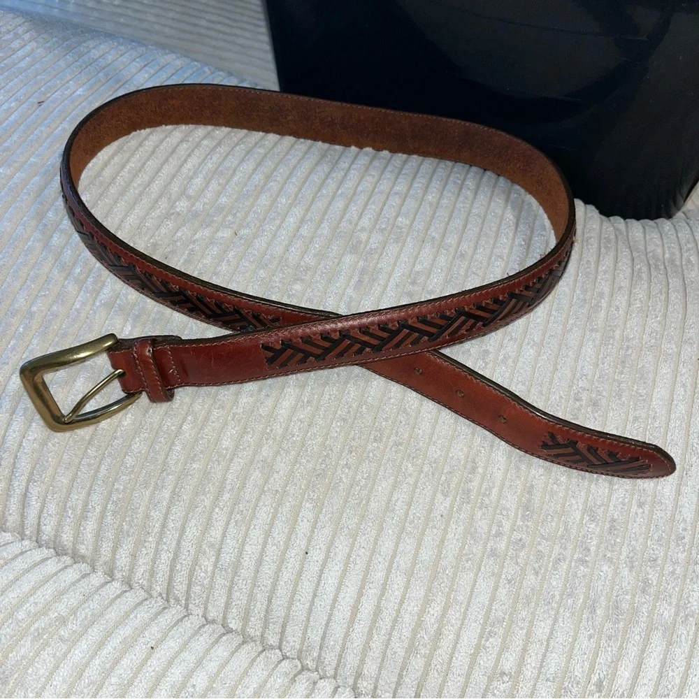 Brighton men’s brown & black Leather Belt 38 xl